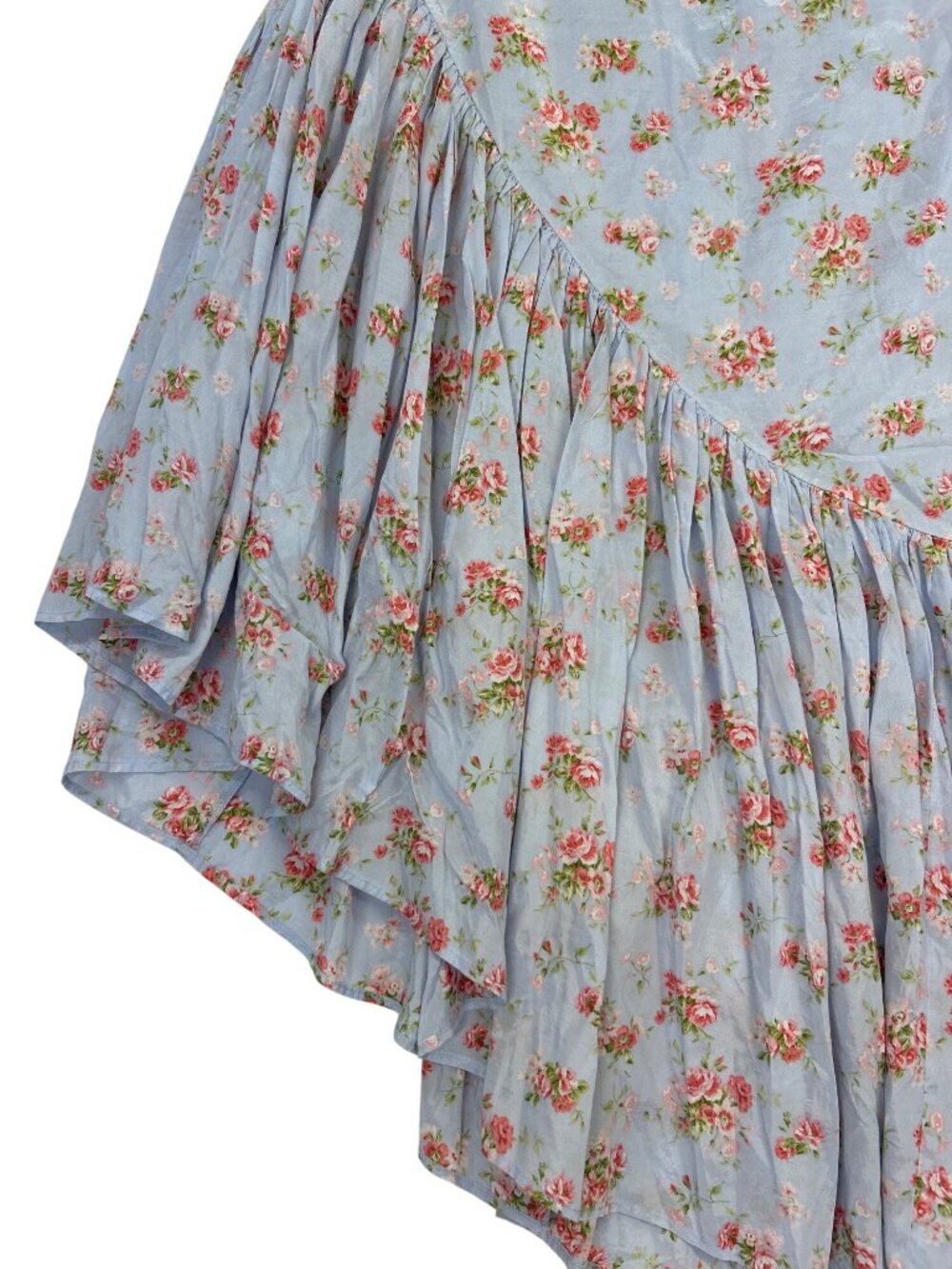 NWT Abercrombie & Fitch Sz M Floral Asymmetrical Coquette Ruffle Skirt Romantic - Picture 2 of 12